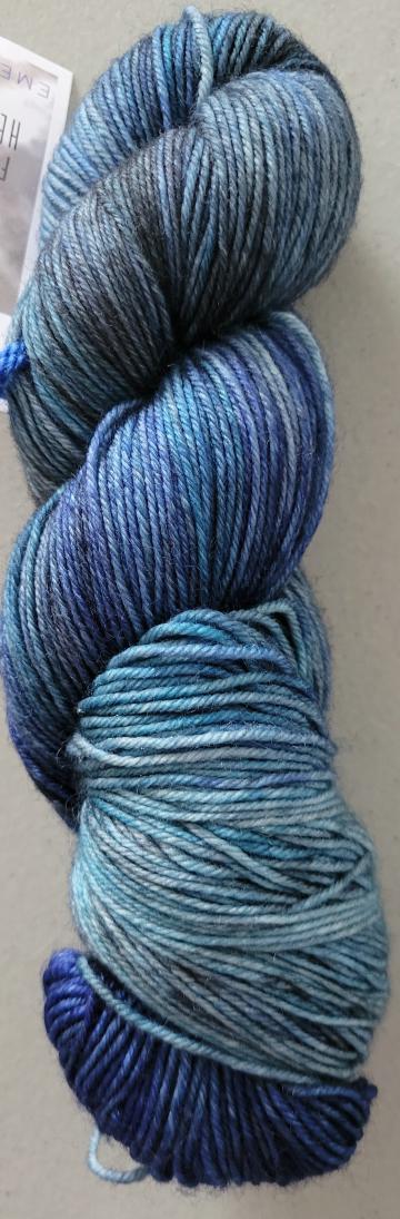 Yarns from Heaven Emerald 25 Garibaldi with superwash merino wool and Hand Dyed and made in Canada.